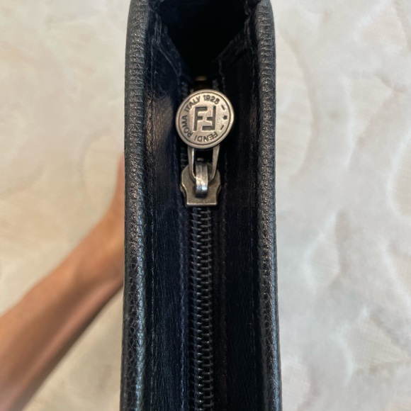 VINTAGE FENDI Attaché Notebook Portfolio Briefcase Case Bag Clutch - Picture 5 of 12